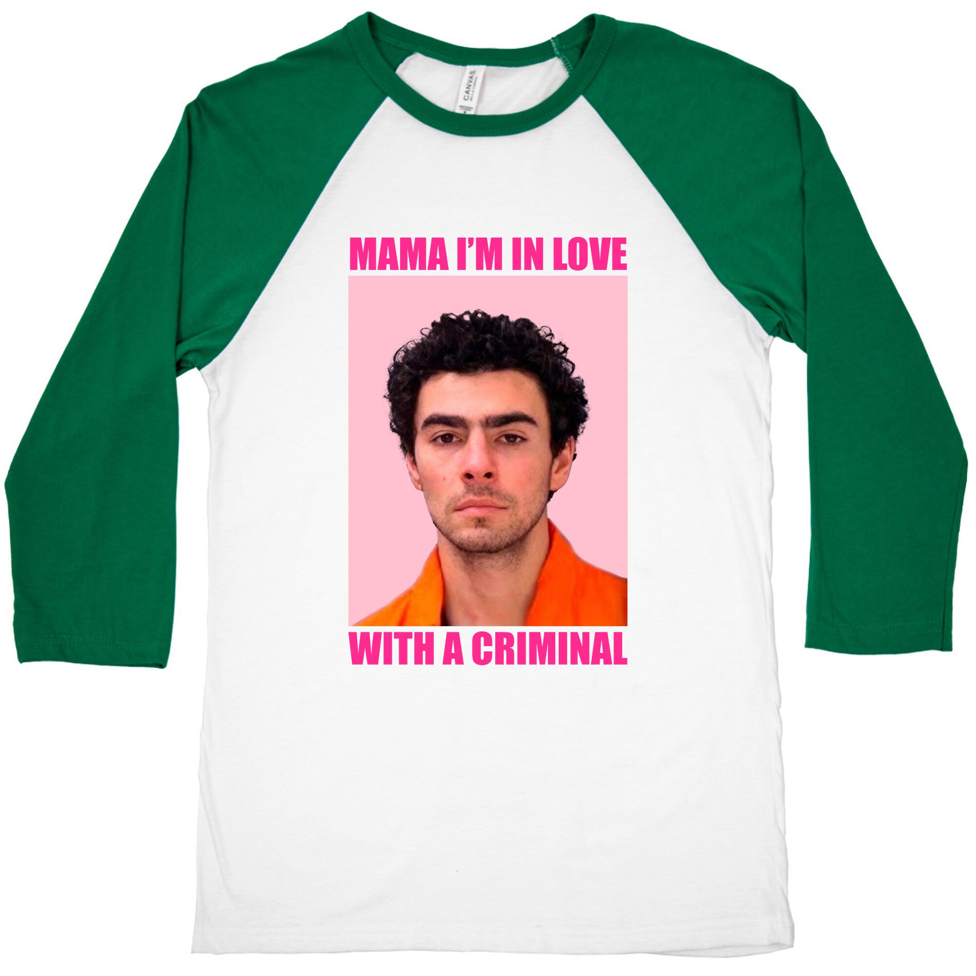 Luigi Mangione Mama Im In Love With A Criminal Valentines Day Baseball Tee
